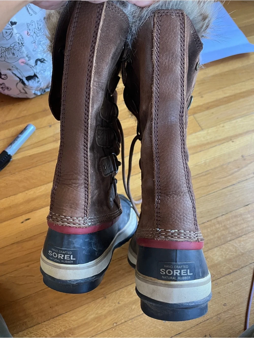 Sorel Joan of Arctic Brown Suede Waterproof Women's Winter snow Boots 8 39 ski